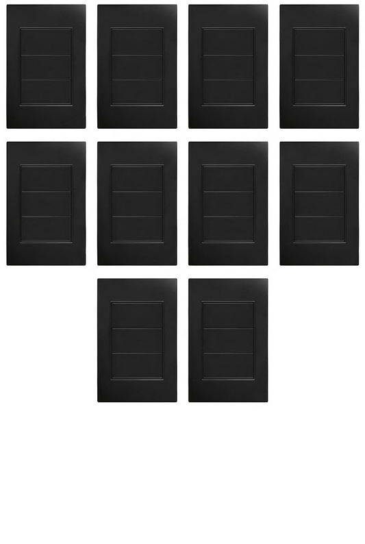 APL-312 10 PIEZAS DE PLACA NEGRA TAPA CIEGA - LumyventJC