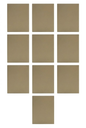 APL-512 10 PIEZAS DE PLACA LUXURY DE TAPA CIEGA COLOR ORO