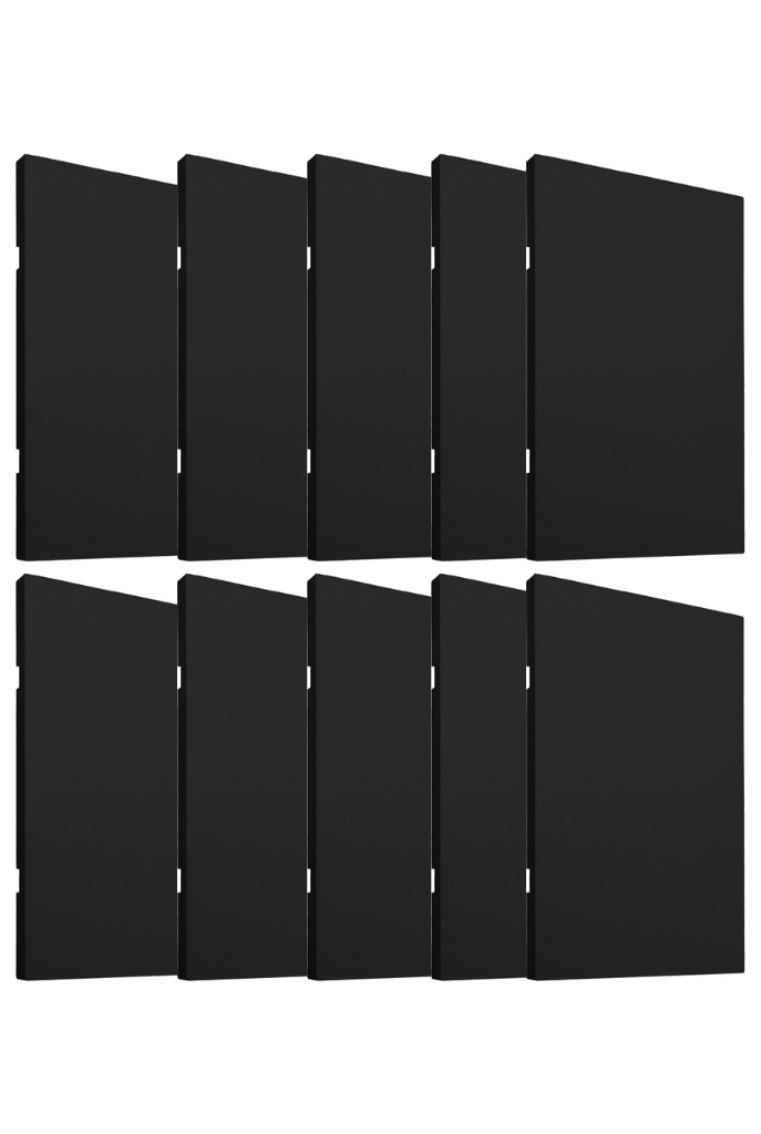 APL-612 10 PIEZAS DE PLACA LUXURY DE TAPA CIEGA COLOR NEGRO