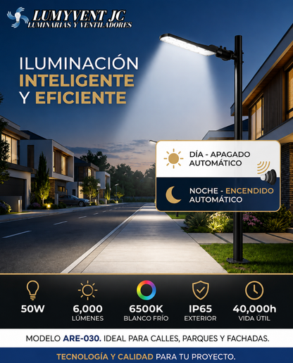 ARE-030 LUMINARIA LED PARA MURO Y CALLE 50W BLANCO FRÍO