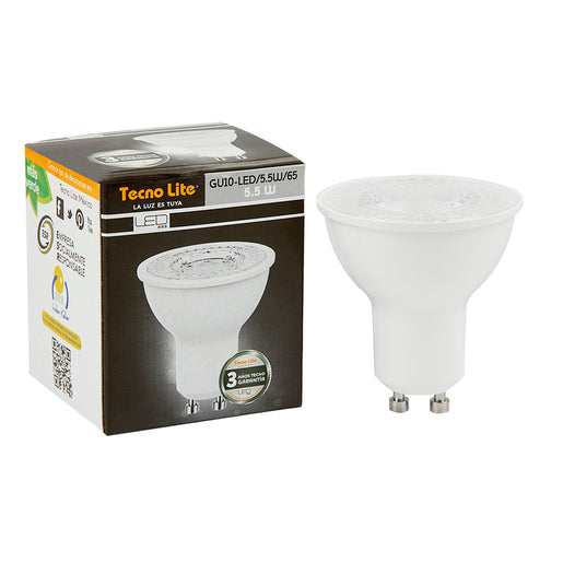Foco GU10 LED 5.5 W, Luz de Día, No atenuable - LumyventJC