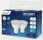 ALA-030 PAQUETE DE 2 PIEZAS DE LÁMPARA LED SMART WiFi GU10 6W RGB CW MULTICOLOR Y BLANCOS ATENUABLES
