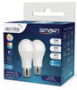 ALA-029 PAQUETE DE 2 PIEZAS DE LÁMPARA LED SMART WiFi BULBO E26 10W RGB CW MULTICOLOR