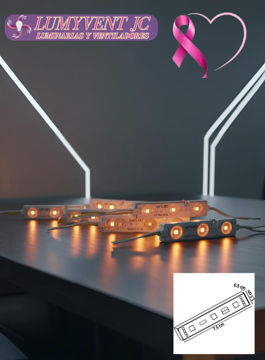 MÓDULO 3 LED SMD 2835 EXTERIOR AMARILLO