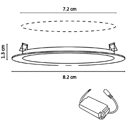 ADO-009 25 PIEZAS DE PÁNEL LED REDONDO SLIM 3W EMPOTRABLE LANCO CÁLIDO