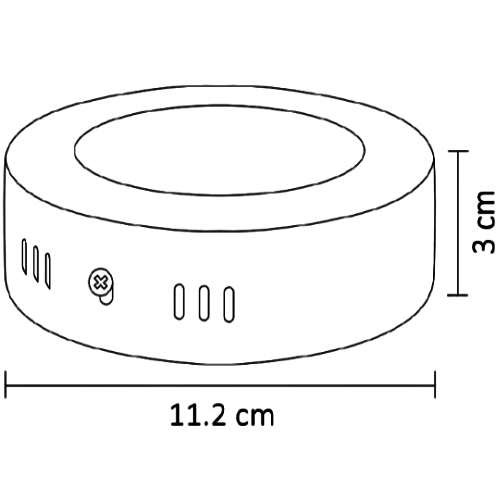 ADO-015 20 PIEZAS DE PÁNEL LED REDONDO SOBREPONER 6W BLANCO FRÍO