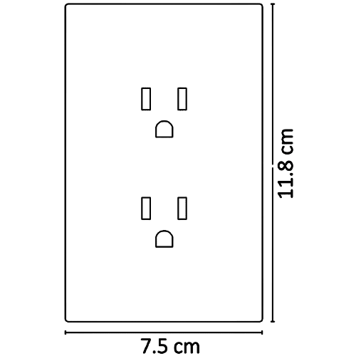 APL-404 PLACA LUXURY DE CONTACTO DOBLE COLOR GRIS OXFORD