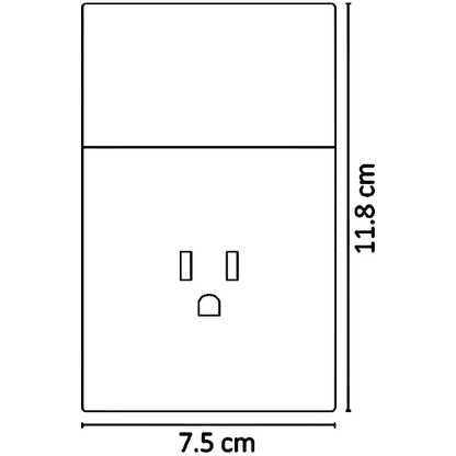 APL-405 PLACA LUXURY DE CONTACTO Y APAGADOR 1 INTERRUPTOR 3 VÍAS COLOR GRIS OXFORD