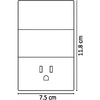 APL-406 CAJA DE 10 PIEZAS DE PLACA LUXURY DE CONTACTO Y APAGADOR 2 INTERRUPTORES 3 VÍAS COLOR GRIS OXFORD