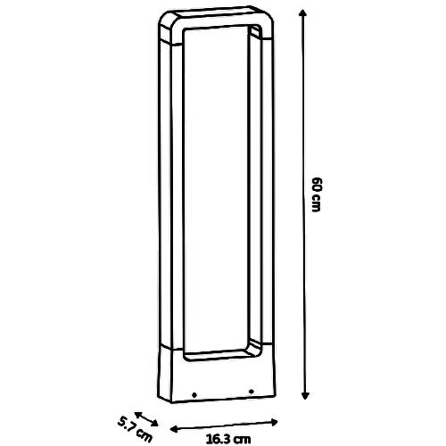 ADE-307 LUMINARIA LED TUBULAR SOBREPONER EXTERIOR BLANCO FRÍO 10W - LumyventJC