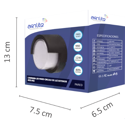 aADE-042 LUMINARIA LED ARBOTANTE CIRCULO BLANCO FRIO
