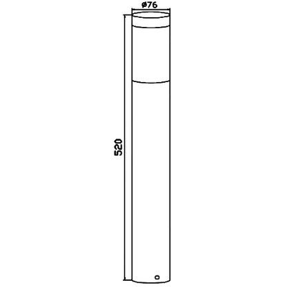 ADE-309 LUMINARIA MINI POSTE SOBREPONER GRIS EXTERIOR PARA E26 - LumyventJC