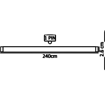 ATU-008 TUBO LED T8-1PIN-OPALINO 36W BLANCO FRÍO
