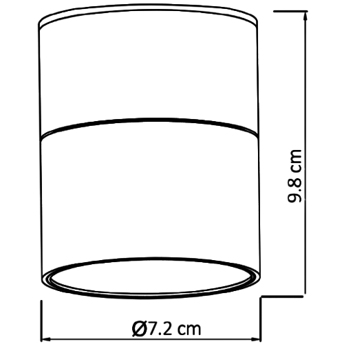 ADE-703 – LUMINARIA SOBREPONER TECHO CILINDRO DIRIGIBLE INCLINACIÓN 85° + ROTACIÓN MANUAL 350° ALUMINIO NEGRO 10W CCT MANUAL INTERIOR IP20 - LumyventJC