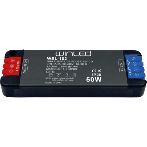 WEL-102 MINI FUENTE DE PODER 50W 12VCD DE SALIDA