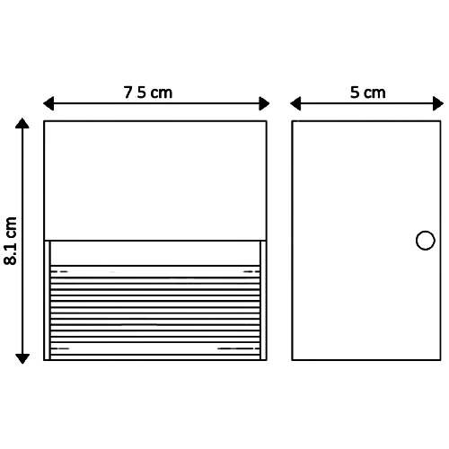 ADE-402 LUMINARIA LED CORTESÍA CUADRADA 3W IP65 BLANCO CALIDO - LumyventJC