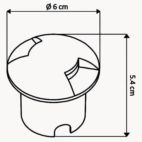 ADE-206 EMPOTRABLE PISO LED LATERAL BLANCO CÁLIDO - LumyventJC