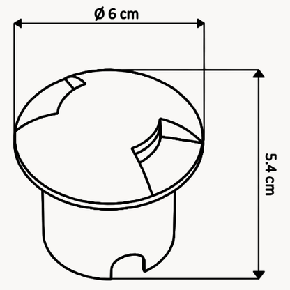 ADE-205 LUMINARIO PARA PISO EMPOTRABLE EXTERIOR BLANCO FRÍO - LumyventJC