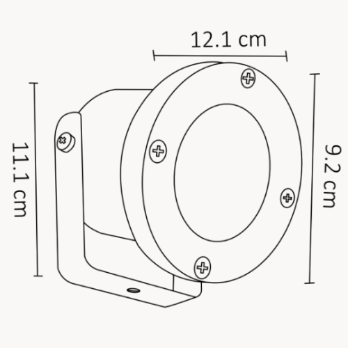 ADE-301 LUMINARIA JARDÍN SOBREPONER NEGRA EXTERIOR BASE GU10 - LumyventJC