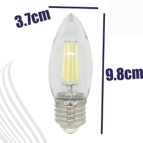 VEFILED4E26/BC Foco tipo vela LED