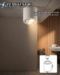 ADE-701 LUMINARIA CILÍNDRICO TECHO SOBREPONER BLANCO INTERIOR PARA GU10 - LumyventJC