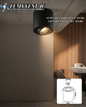 ADE-702 LUMINARIA CILÍNDRICO TECHO SOBREPONER NEGRO INTERIOR PARA GU10 - LumyventJC
