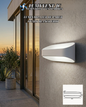 ADE-007 LUMINARIA PARED ÓVALO BLANCO EXTERIOR BLANCO FRÍO 12W - LumyventJC