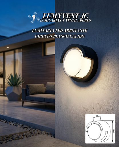 ADE-043 LUMINARIA LED ARBOTANTE CIRCULO BLANCO CALIDO