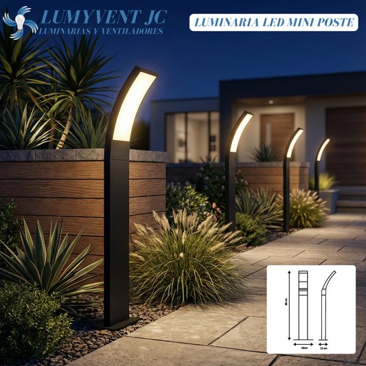 Luminaria LED Mini Poste Blanco Cálido. ADE-304 10W