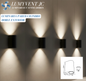 LUMINARIA PARED CILINDRO DOBLE NEGRA EXTERIOR PARA LAMPARAS GU10 ARTLITE SKU: ADE-004