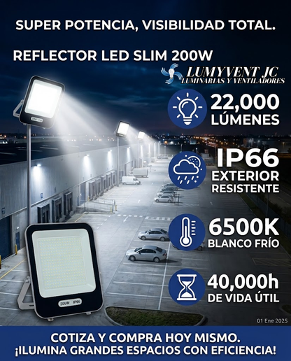 ARE-017 REFLECTOR LED SMD CUADRADO BLANCO FRÍO 200W