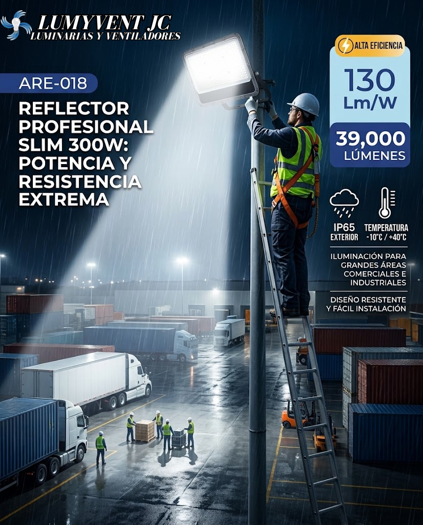 ARE-018 REFLECTOR LED SMS PROFESIONAL SLIM 300W BLANCO FRÍO