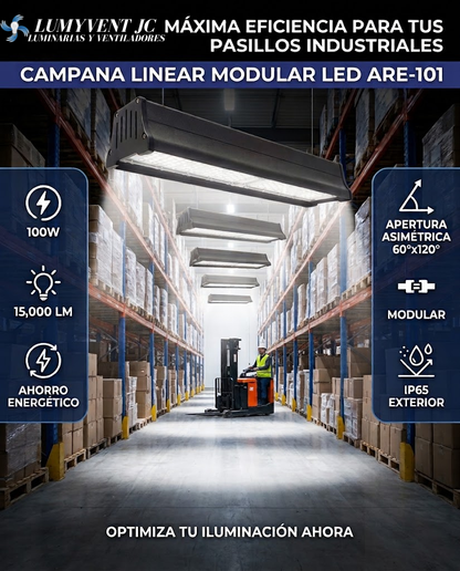 ARE-101 CAMPANA LINEAL MODULAR LED 100W BF