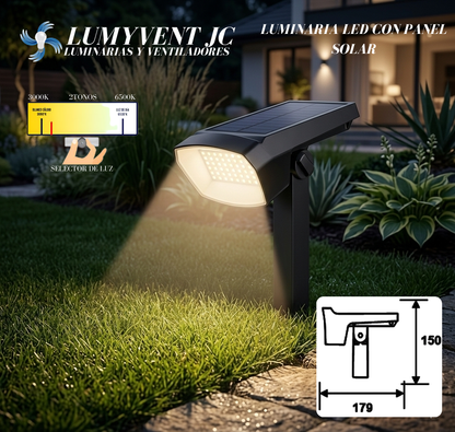 Luminaria led con panel solar (SOL2LED) - LumyventJC