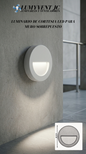 RP3BL/LD Luminario LED de pared redondo