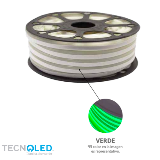 Manguera LED Neon 25Mts Verde. ML-NEON-VE
