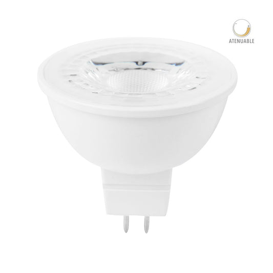 Foco MR16 LED 7 W, Luz Cálida Brillante, Base GX5.3, Atenuable