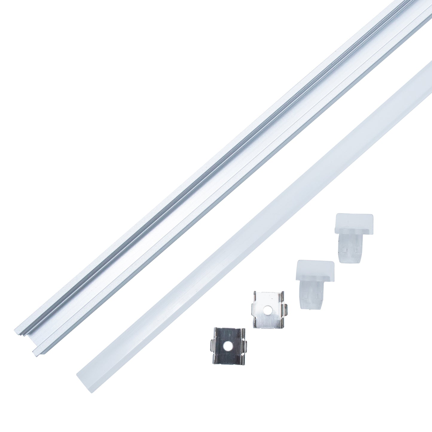 PLMX-250-1010-AL Kit de perfil lineal miniatura para muebles con cubierta ajustable