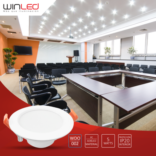 PANEL LED REDONDO EMPOTRABLE BLANCO FRÍO 5W