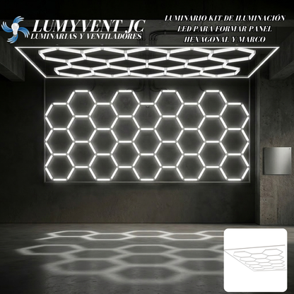 HP-LED-KIT LUMNARIO KIT DE OLUMINACION LED PARA FORMAR PANEL HEXAGONAL Y MARCO - LumyventJC