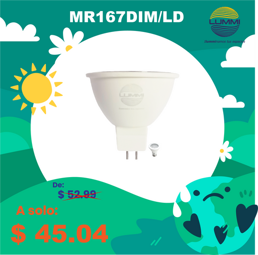 Lámpara LED dimeable MR16 GU5.3/GX5.3 de 7W (MR167DIM/LD)