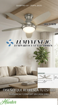 51870 Ventilador de Techo Quartino Perfil Bajo con Luz 44 Pulgadas - LumyventJC