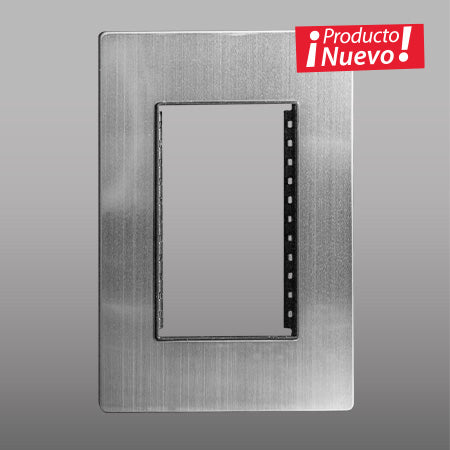 Placa con chasis metálico, 3 módulos.