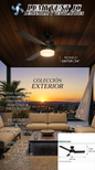 52858 Ventilador de Techo Exeter con Luz para Exterior 54 pulgadas - LumyventJC