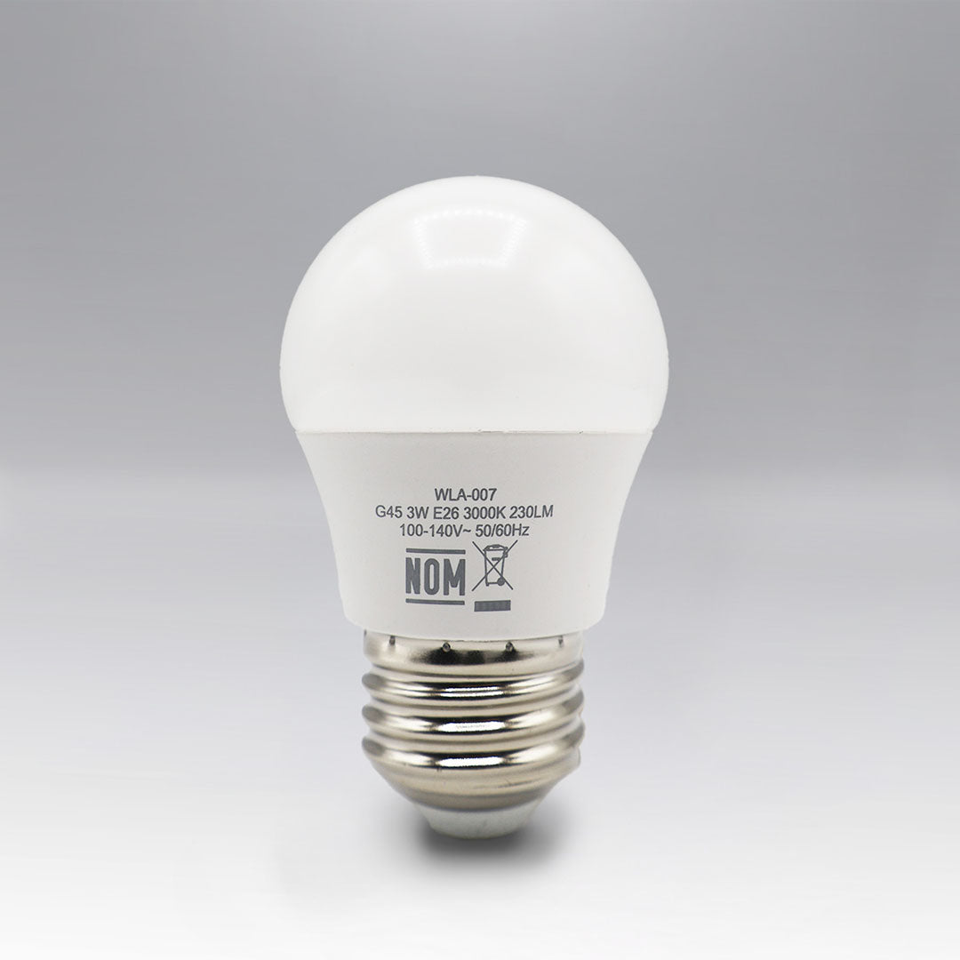 WLA-007 FOCO LÁMPARA LED BULBO E26 3W BLANCO CÁLIDO