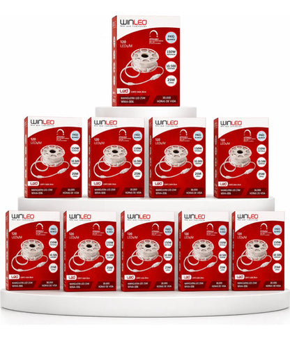 WMA-006-10 10 CAJAS DE MANGUERA LED 150W 25M BLANCO FRIO
