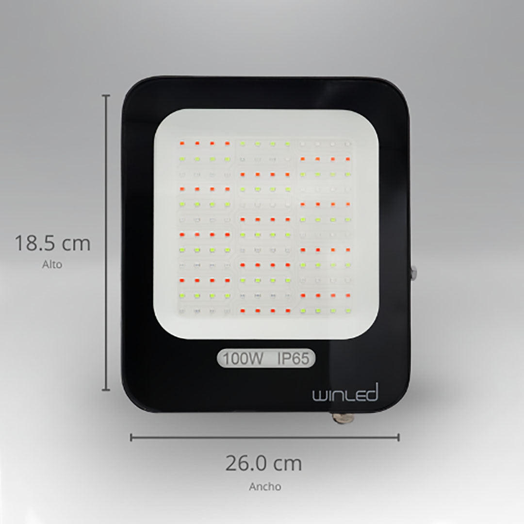 WRE-015 REFLECTOR LED SMD RGB 100W CON CONTROL REMOTO - LumyventJC