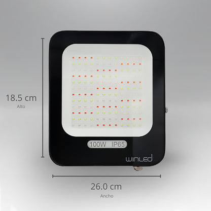 WRE-015 REFLECTOR LED SMD RGB 100W CON CONTROL REMOTO - LumyventJC