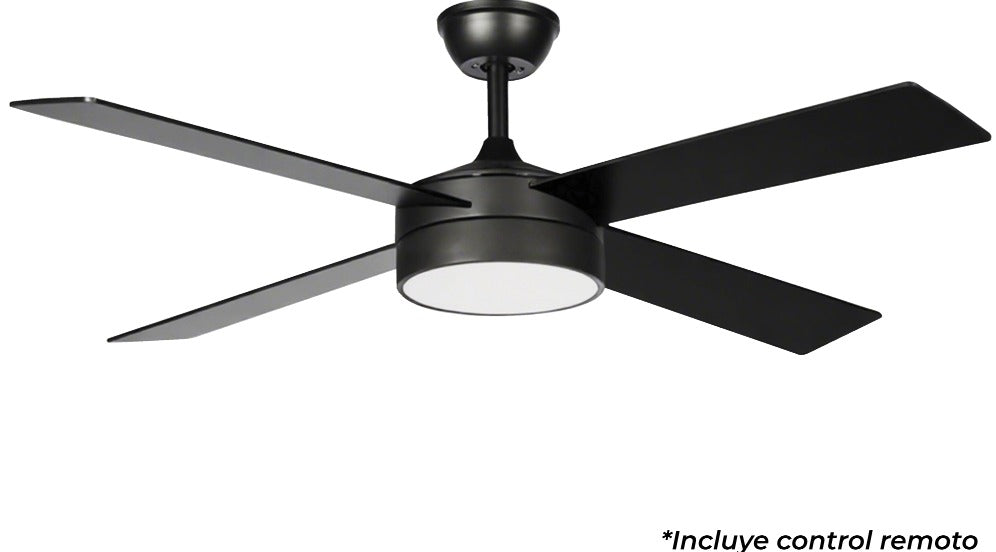 AVE-301 VENTILADOR 4 ASPAS ALUMINIO NEGRO 6 VELOCIDADES CON LÁMPARA CCT - LumyventJC