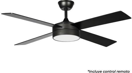 AVE-301 VENTILADOR 4 ASPAS ALUMINIO NEGRO 6 VELOCIDADES CON LÁMPARA CCT - LumyventJC